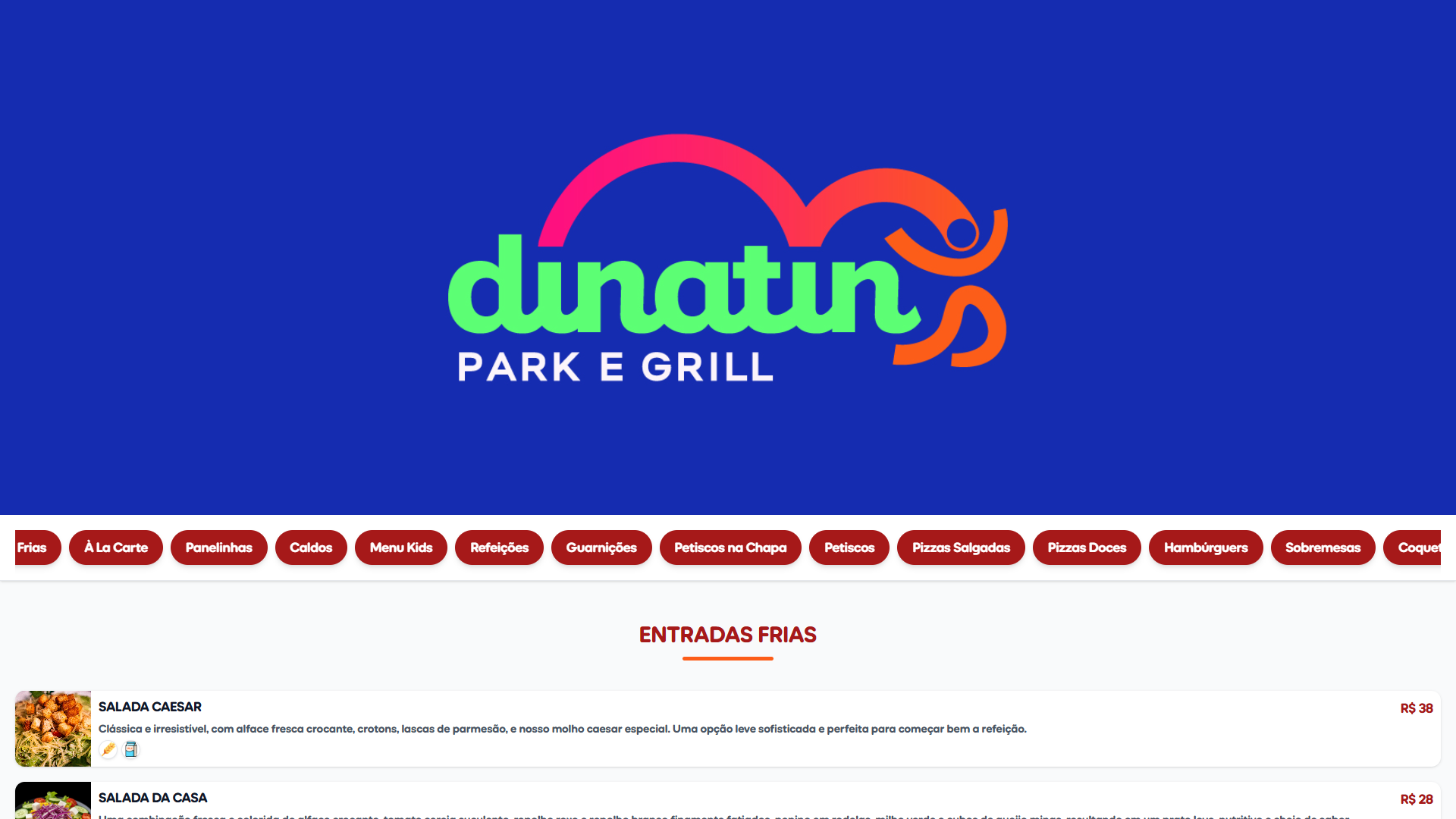 Dinatin Park e Grill - Cardápio Digital